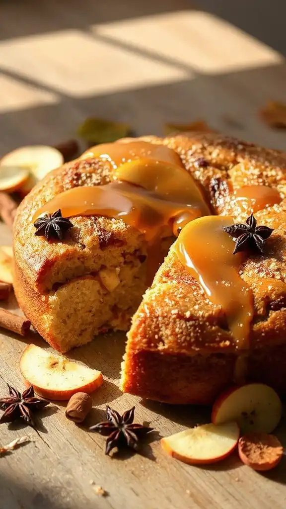 vegan autumn apple cake