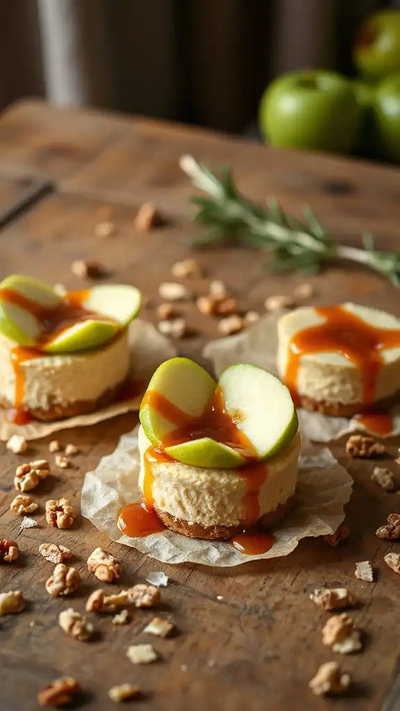 vegan caramel apple cheesecake