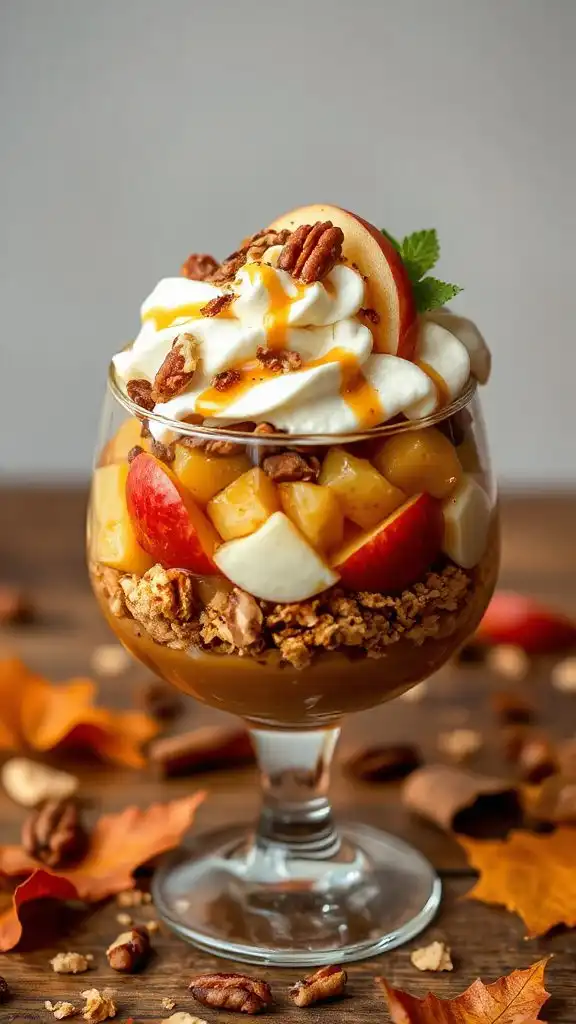 vegan caramel apple parfait
