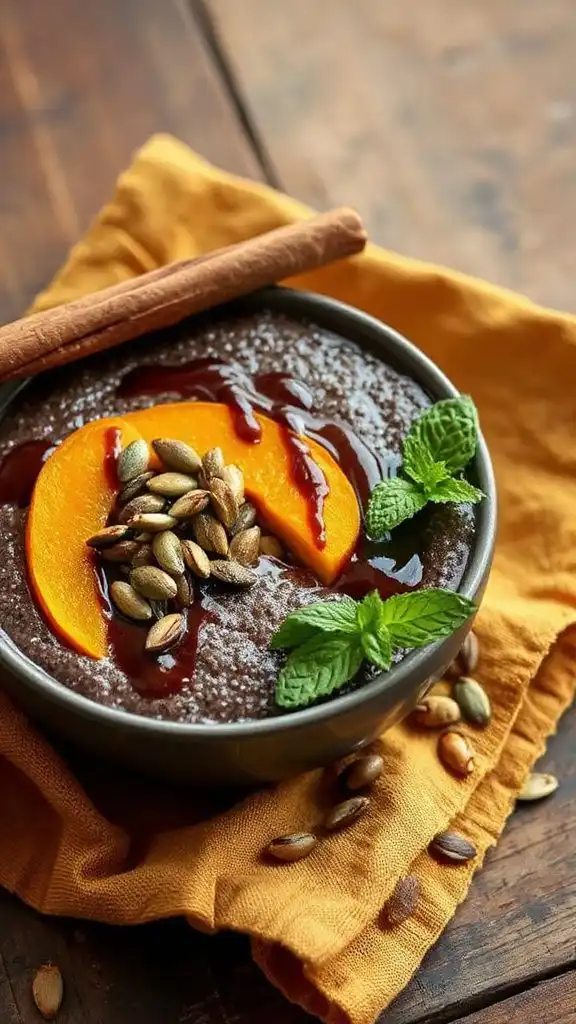 vegan chocolate chia pudding