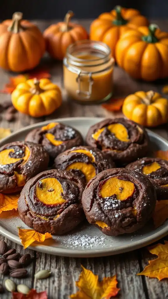 vegan chocolate pumpkin cookies