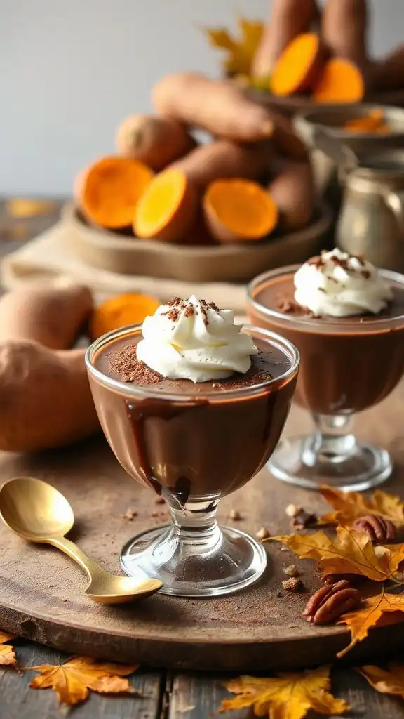 vegan chocolate sweet potato mousse