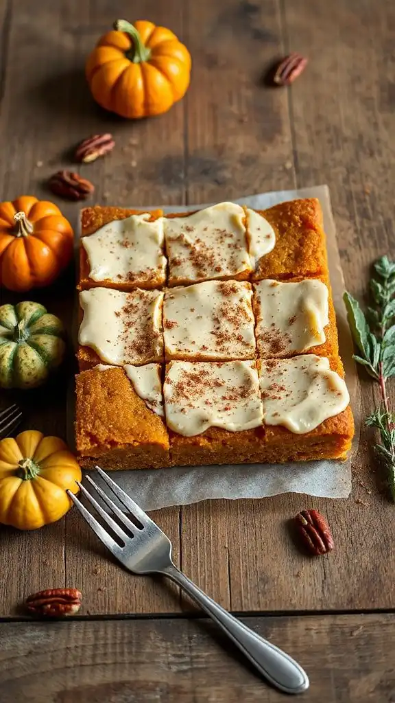 vegan gluten free pumpkin bars