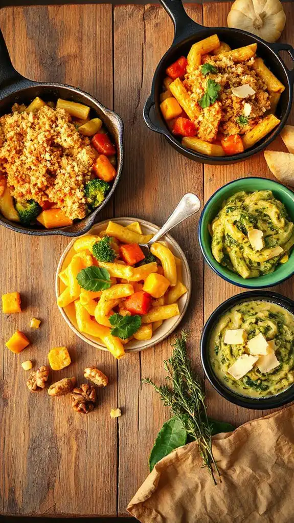 vegetable infused mac and cheese