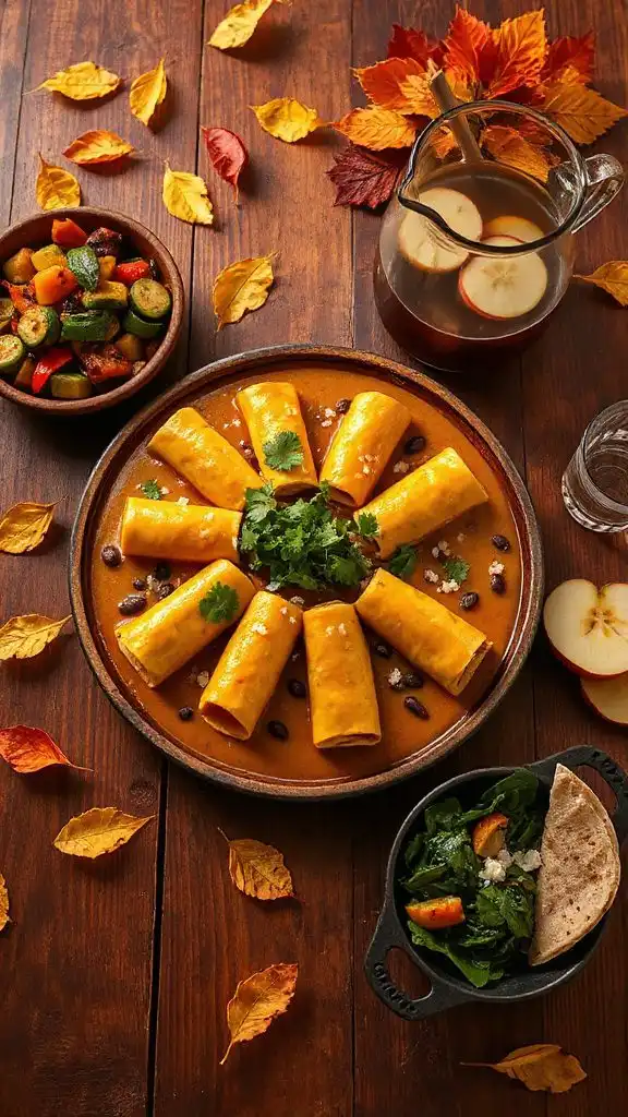 vegetarian butternut squash enchiladas