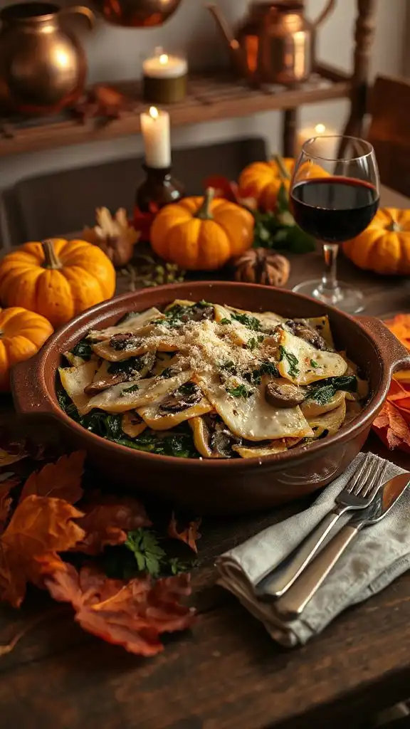 vegetarian mushroom spinach lasagna vegetarian mushroom spinach lasagna