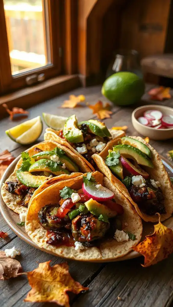 vegetarian roasted brussels sprouts tacos