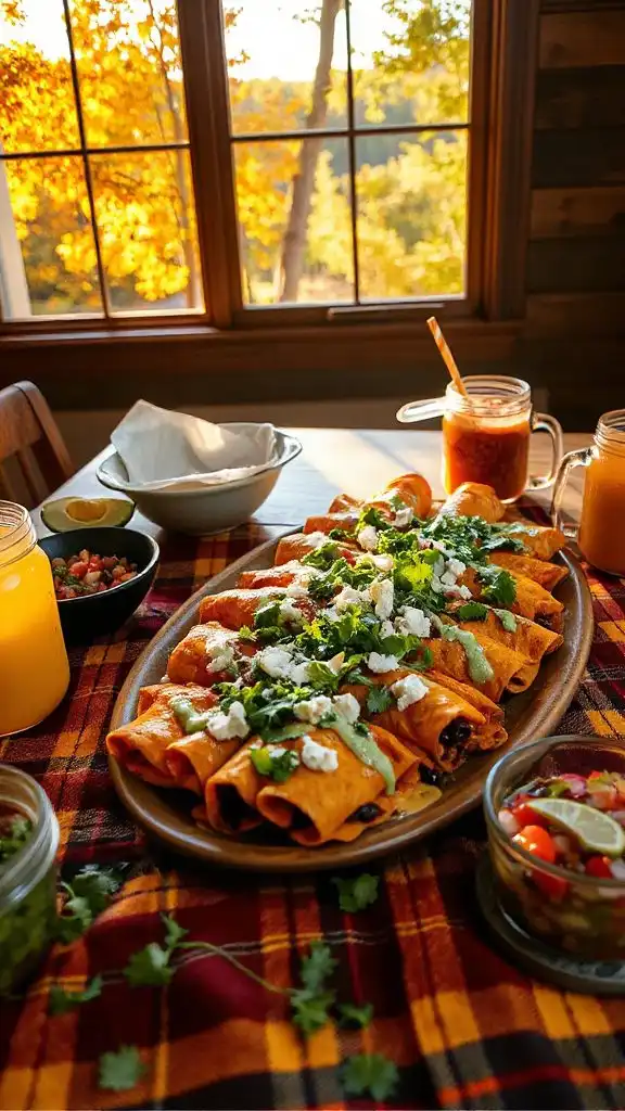 vegetarian sweet potato enchiladas