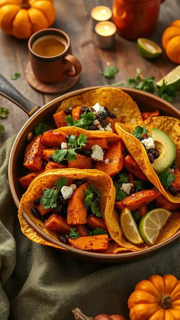 vegetarian sweet potato tacos
