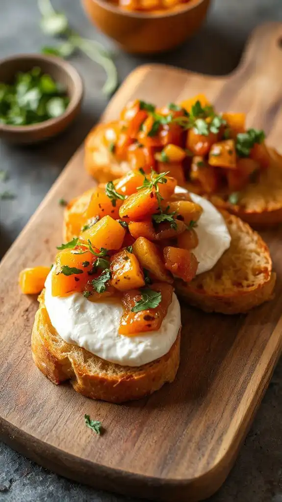 vibrant appetizer with persimmons