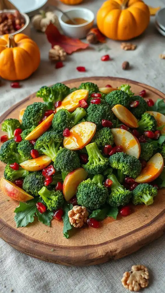 vibrant autumn broccoli salad