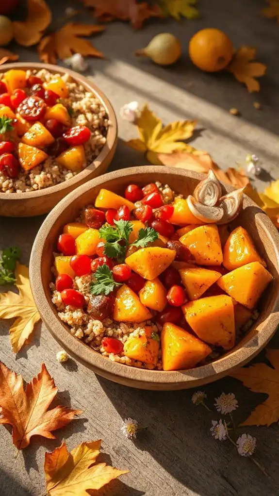 vibrant autumn bulgur salad