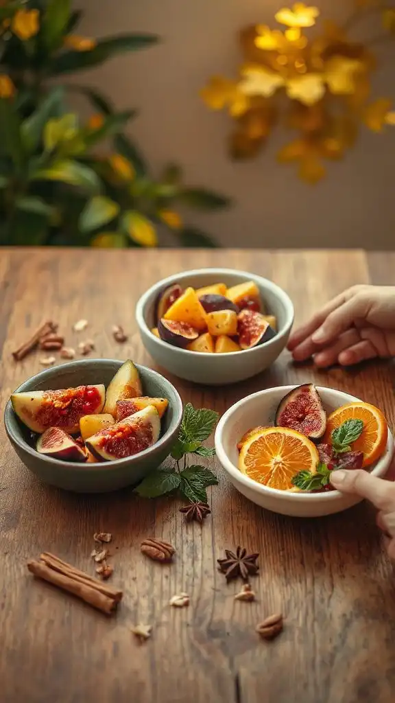 vibrant autumn fruit salad