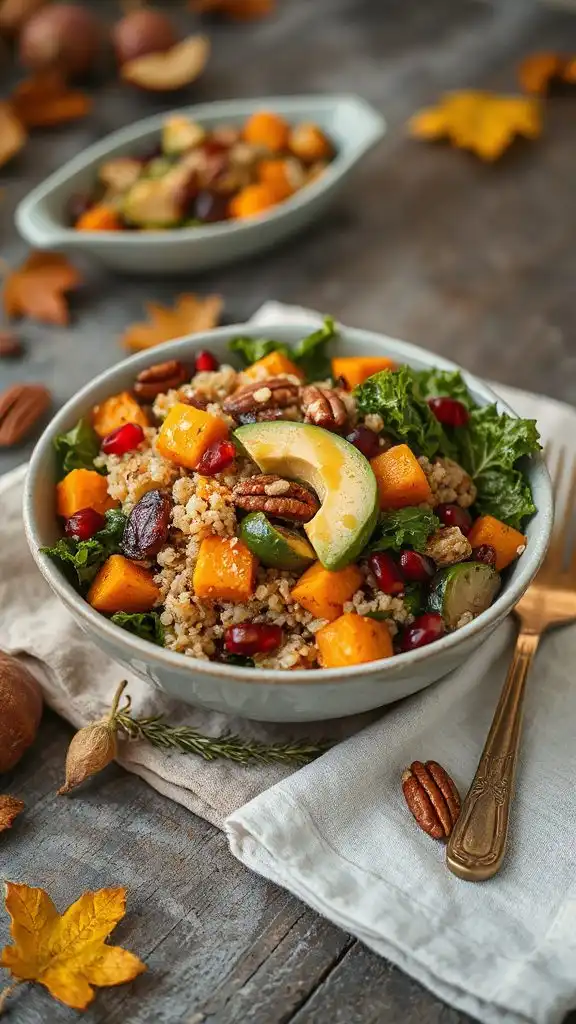 vibrant autumn quinoa salad
