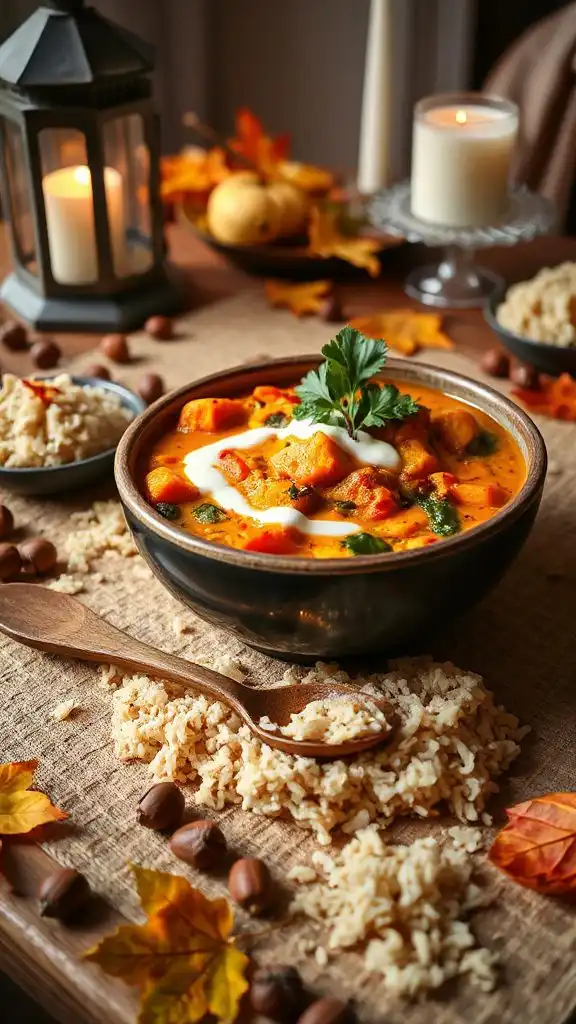 vibrant autumn vegetable curry