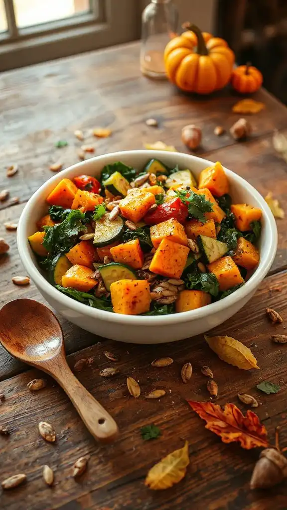 vibrant autumn vegetable stir fry