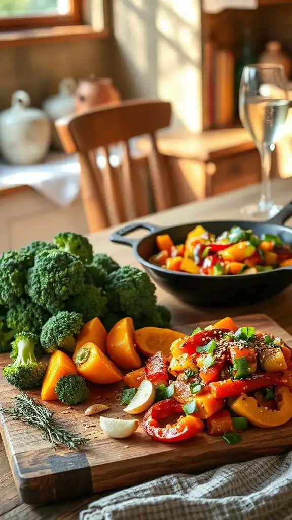 vibrant autumn vegetable stir fry