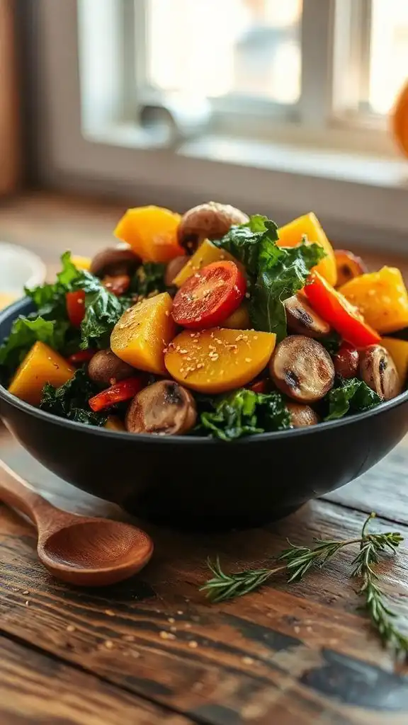 vibrant autumn vegetable stir fry
