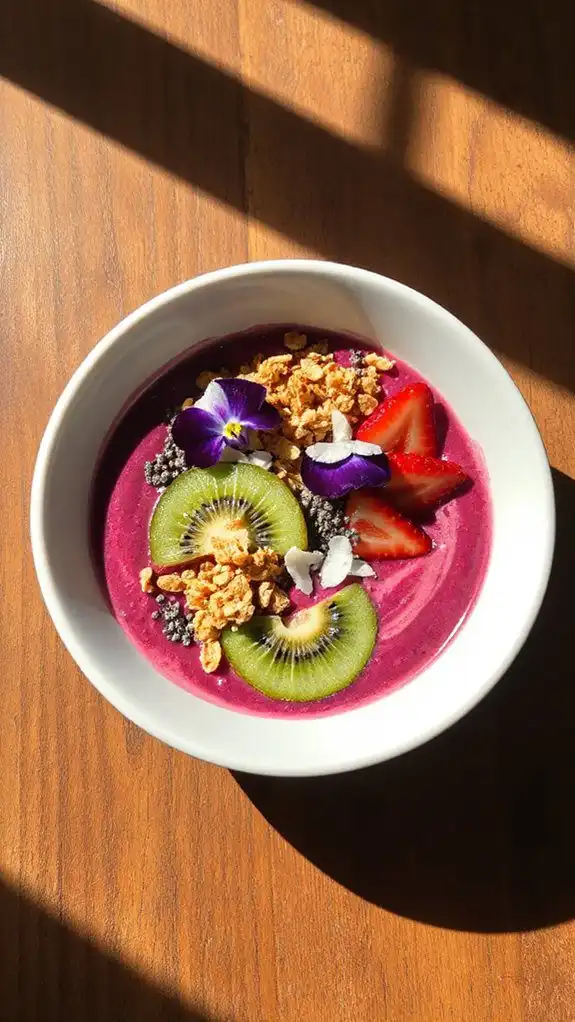 vibrant beet smoothie bowl