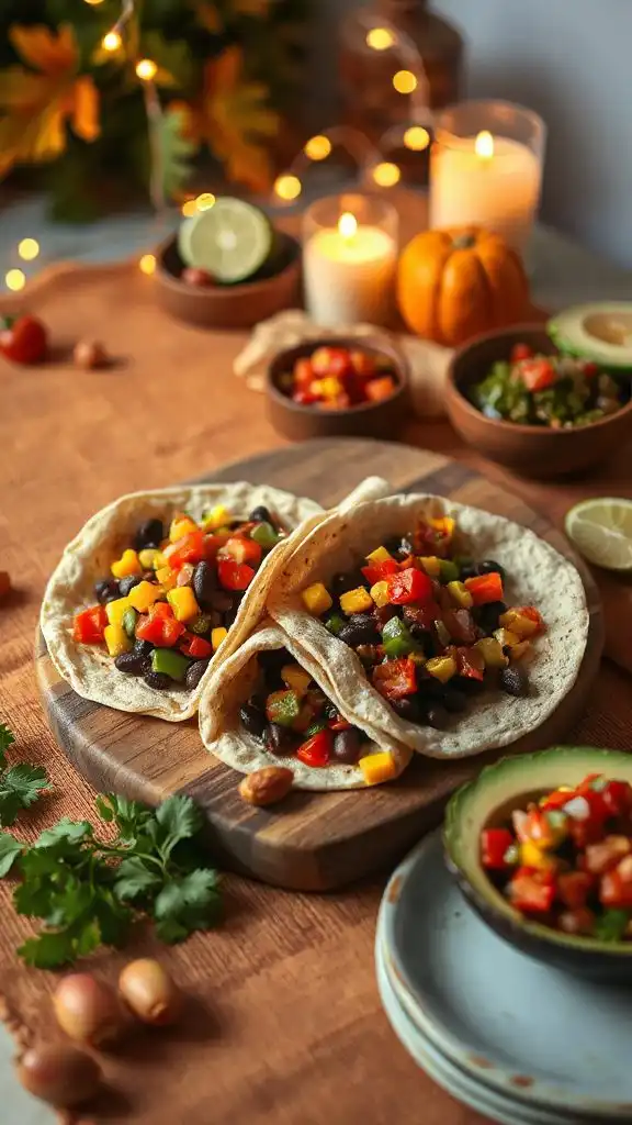 vibrant black bean tacos