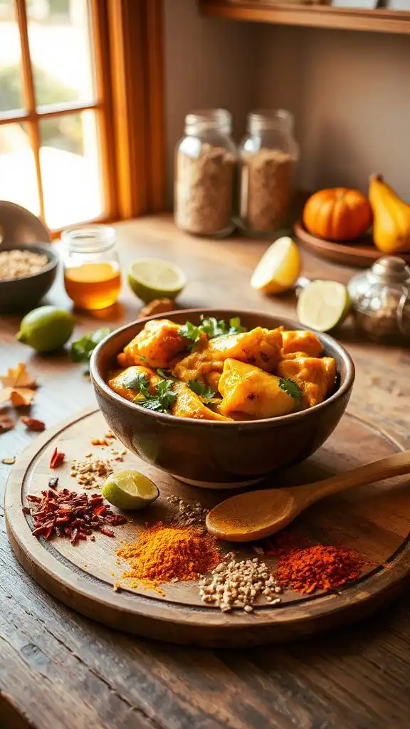 vibrant cauliflower pumpkin curry