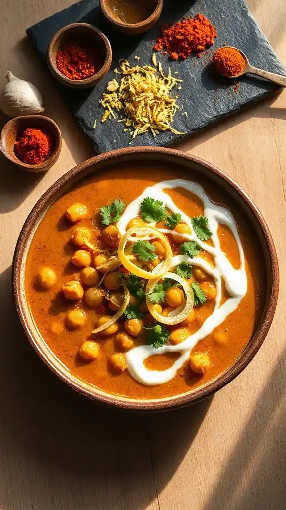 vibrant chickpea coconut stew