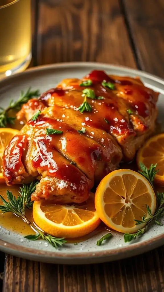 vibrant citrus herb glaze