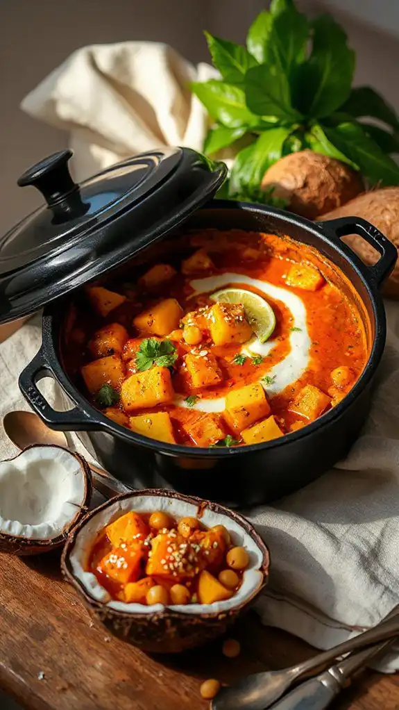 vibrant coconut sweet potato curry