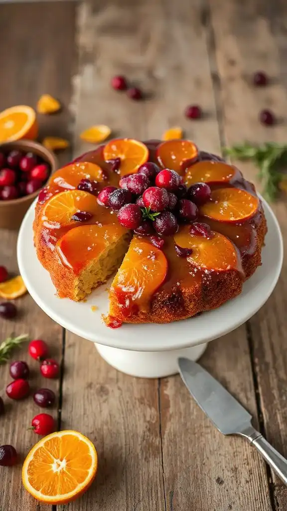 vibrant cranberry orange cake