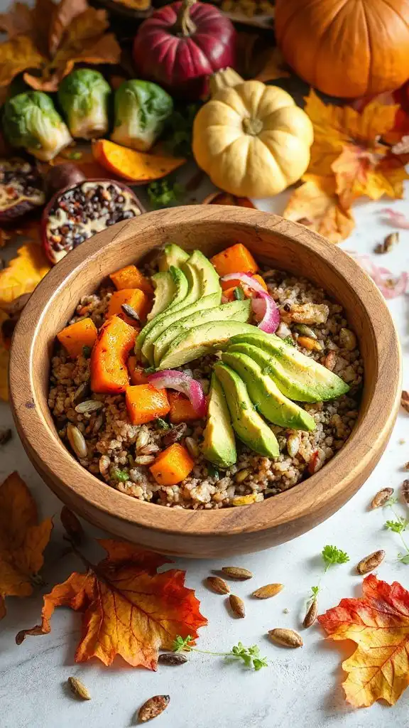 vibrant fall avocado grain bowl vibrant fall avocado grain bowl