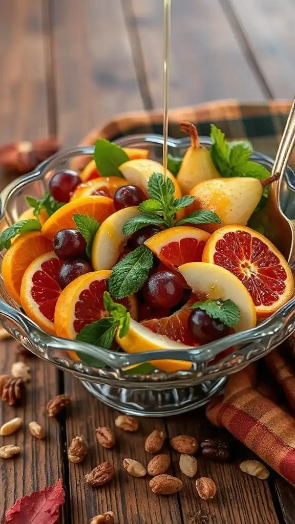 vibrant fall fruit salad