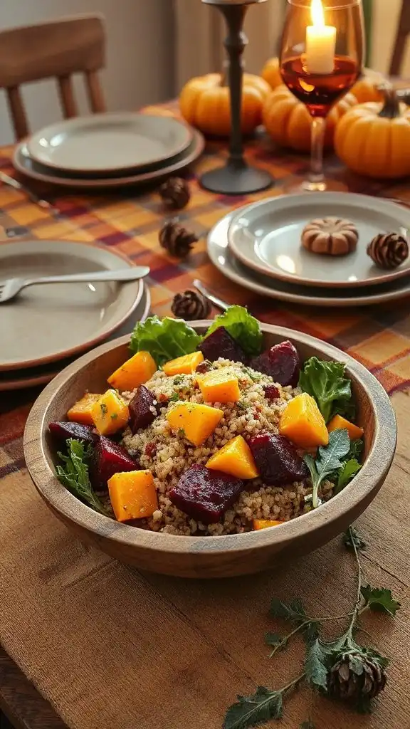 vibrant fall vegetable bowl