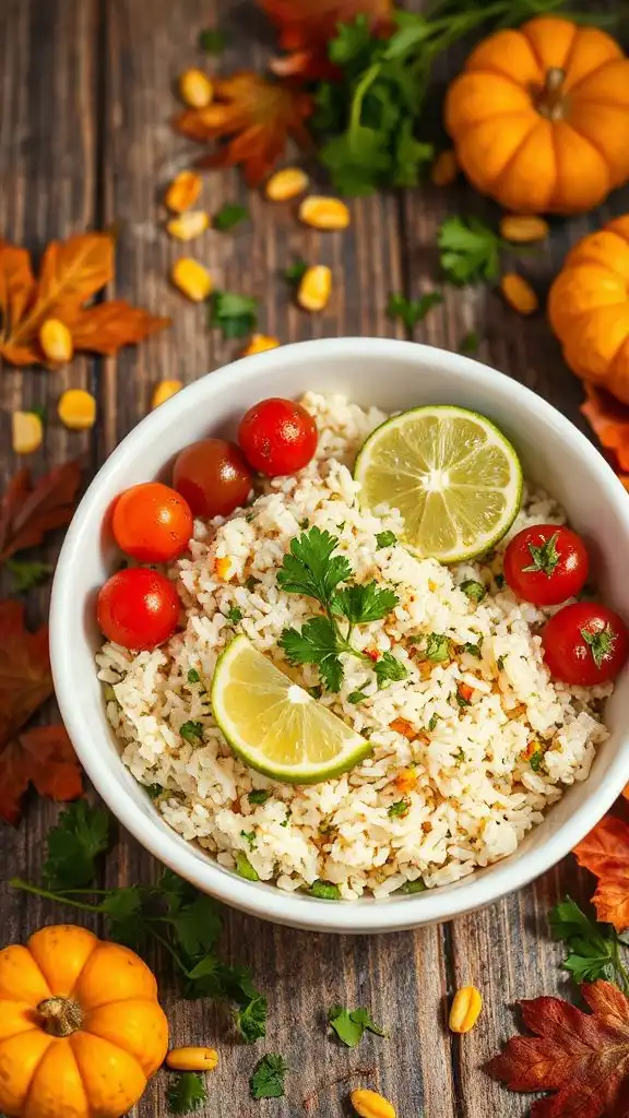 vibrant lime cilantro rice bowl