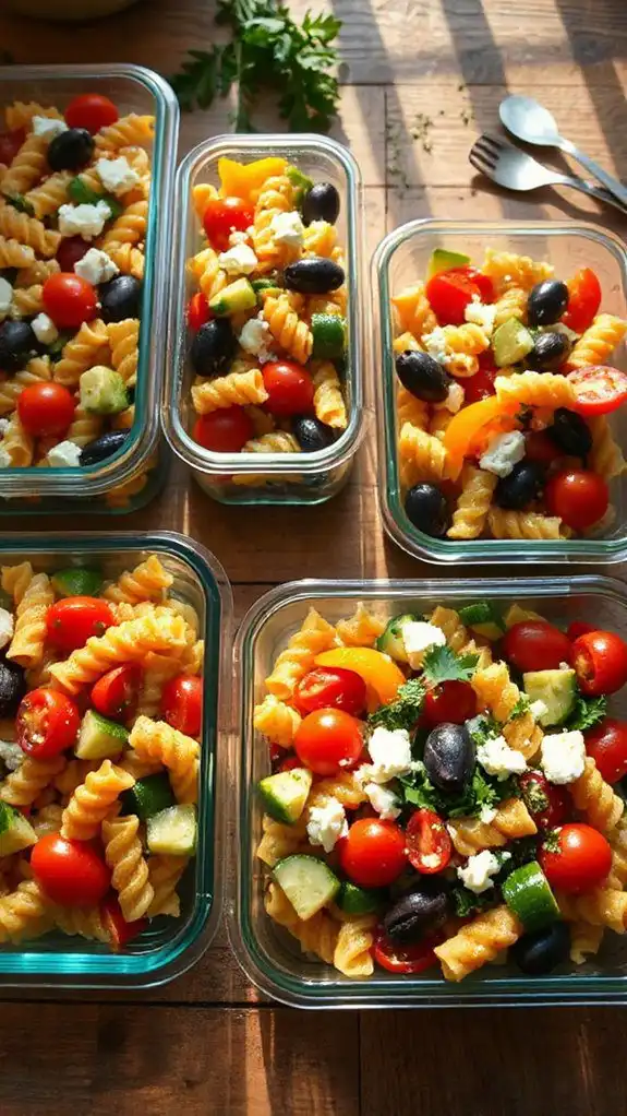 vibrant mediterranean pasta salad