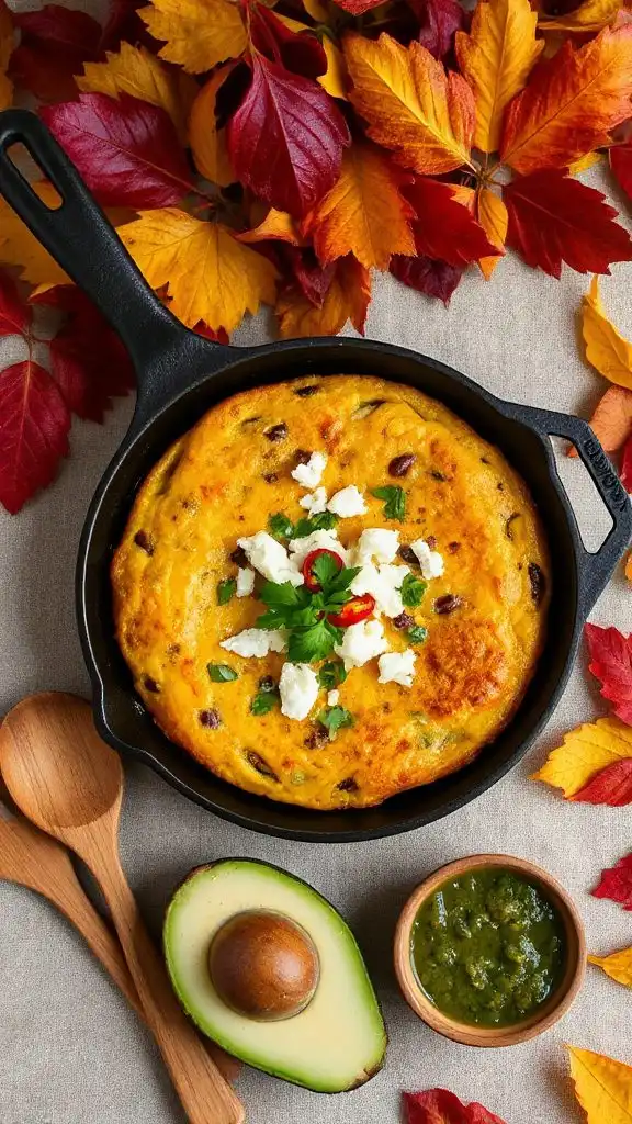 vibrant mexican corn frittata