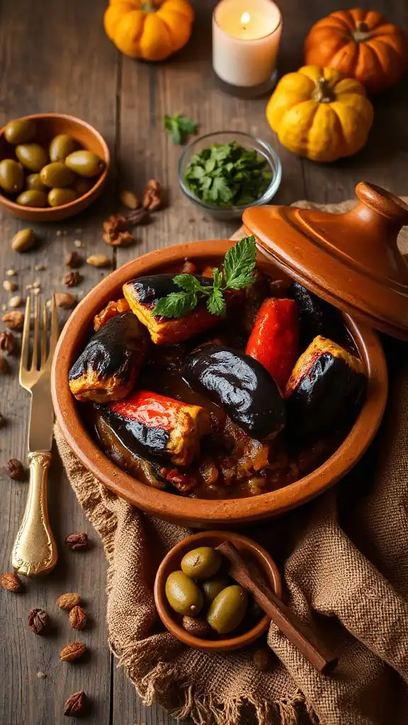 vibrant moroccan eggplant tagine
