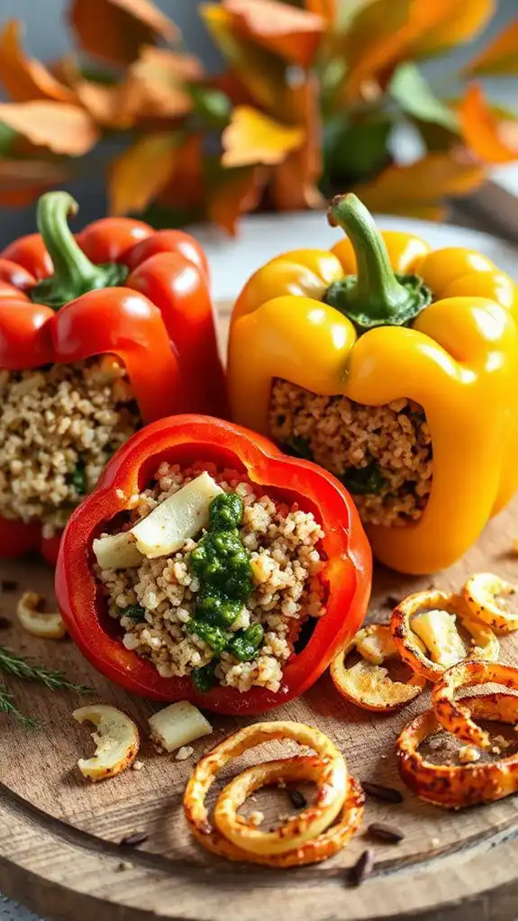 vibrant quinoa stuffed peppers