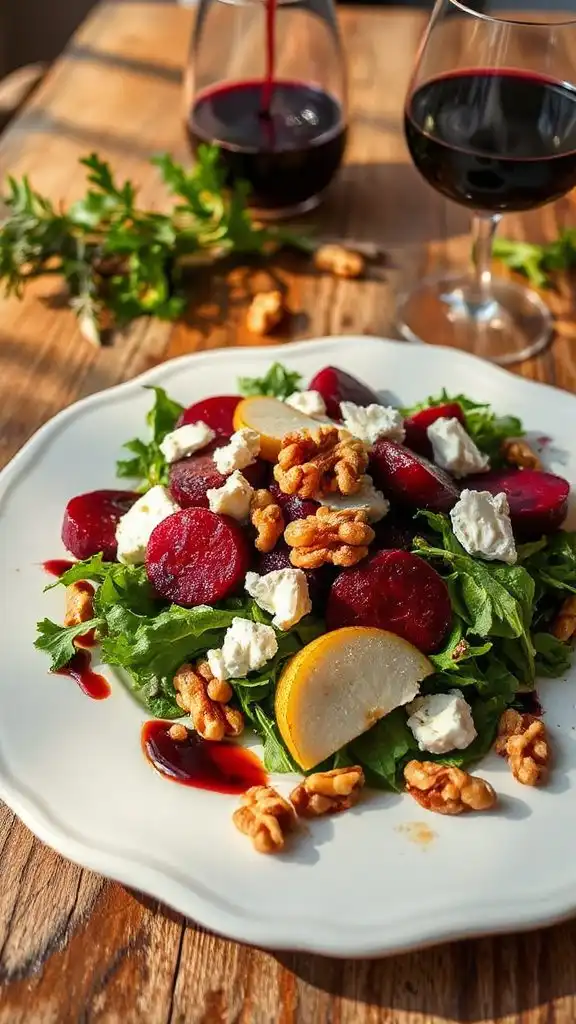 vibrant roasted beet salad