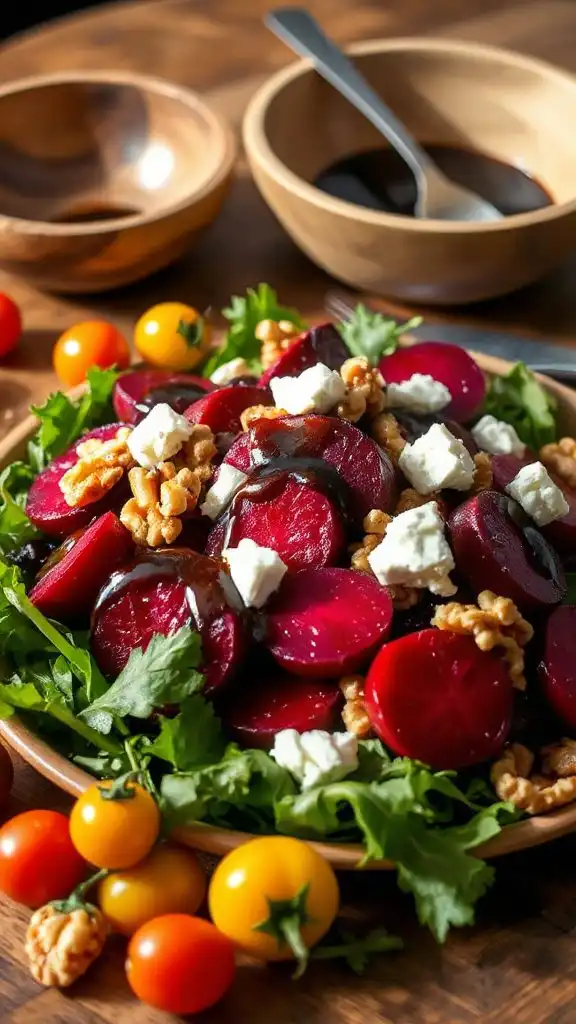 vibrant roasted beet salad