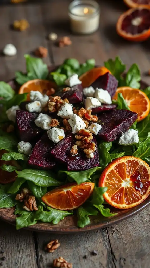 vibrant roasted beet salad
