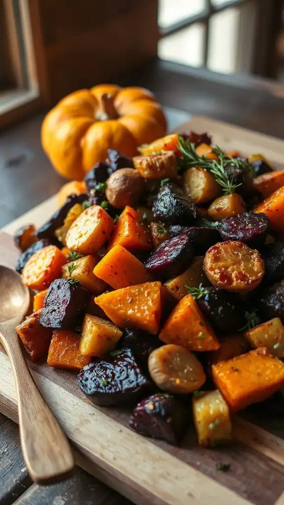 vibrant roasted root vegetables