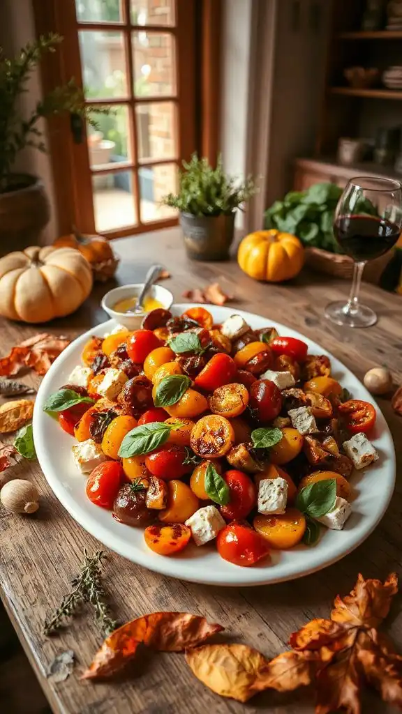 vibrant roasted tomato salad