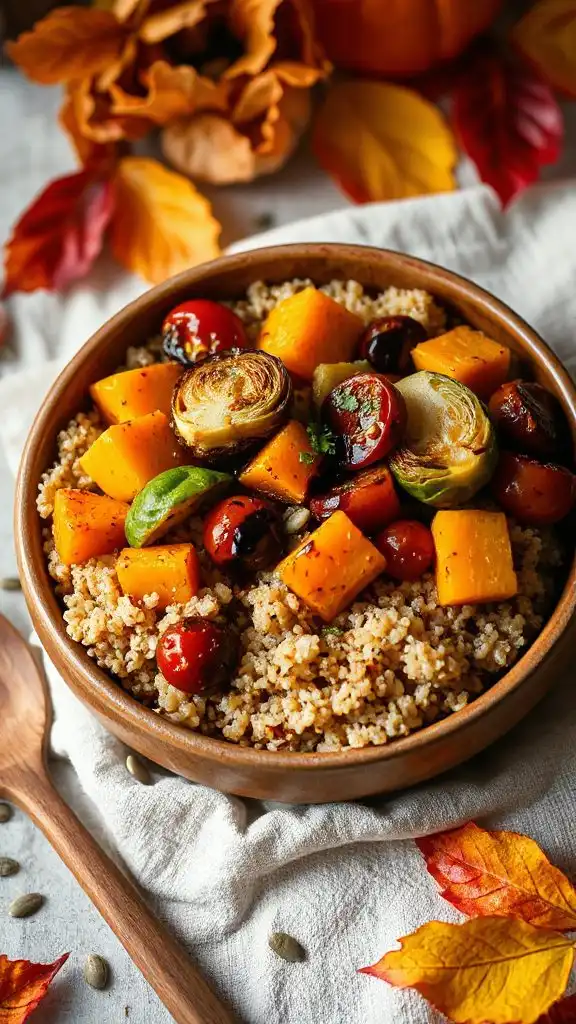 vibrant roasted vegetable quinoa
