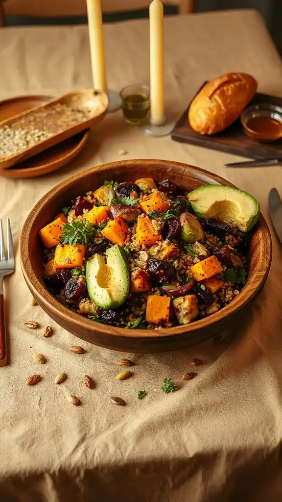 vibrant roasted vegetable salad
