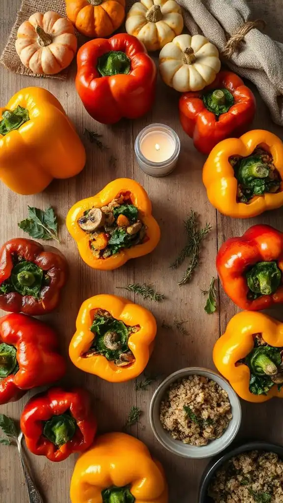 vibrant stuffed bell peppers