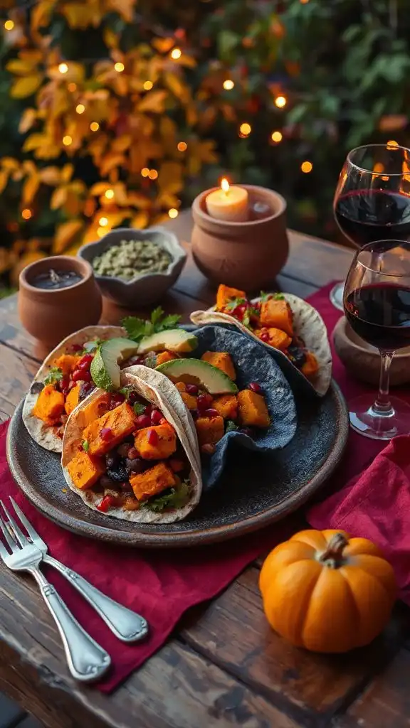 vibrant sweet potato tacos