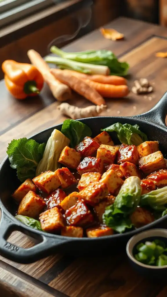 vibrant tofu bok choy stir fry