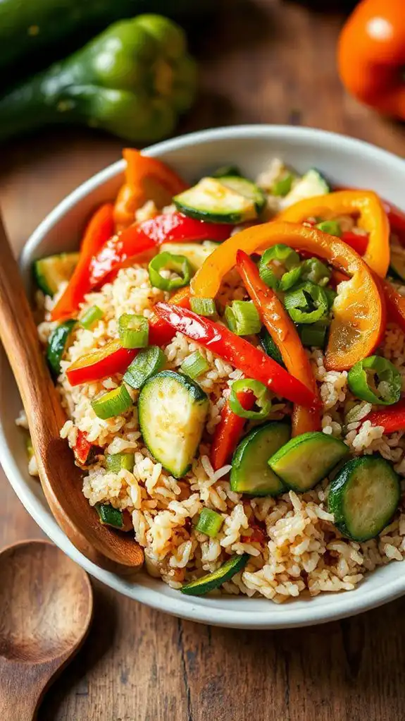 vibrant vegetable fried rice