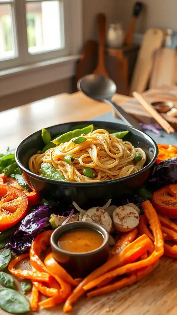 vibrant vegetable stir fry ingredients