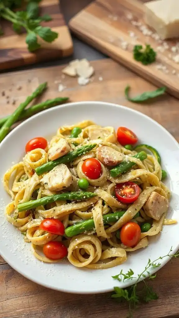 vibrant vegetarian pasta dish